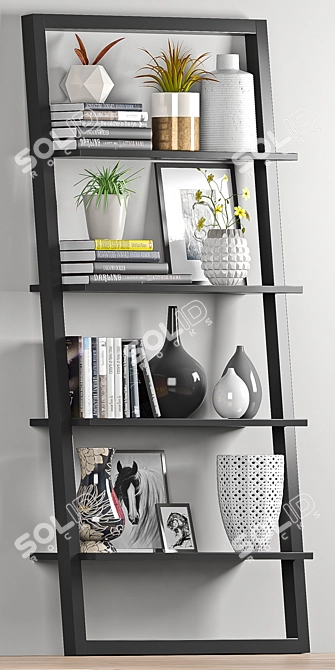 Stylish Shelf Set - 17 3D model image 2