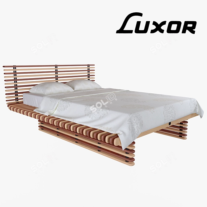 Luxor Bed: Elegant and Luxurious 3D model image 1