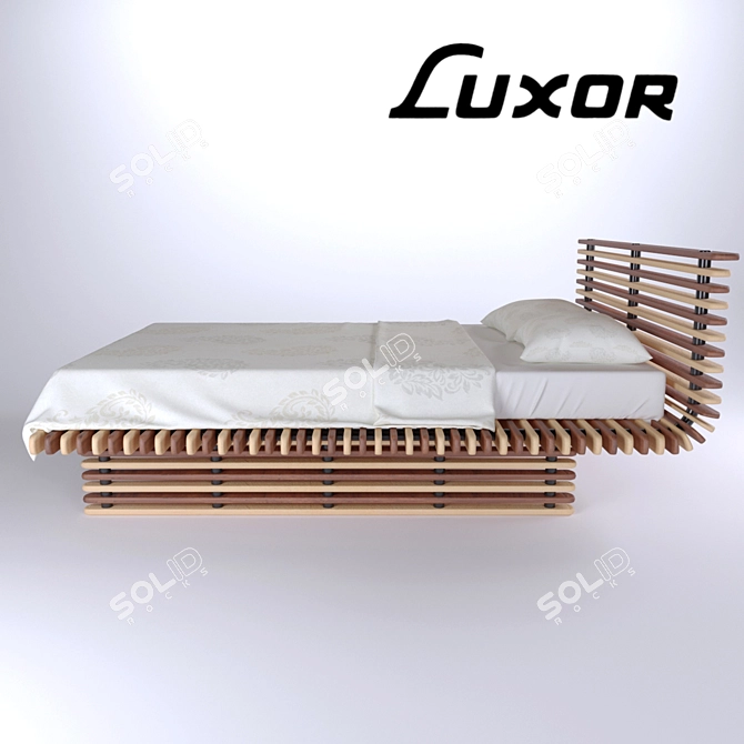 Luxor Bed: Elegant and Luxurious 3D model image 2