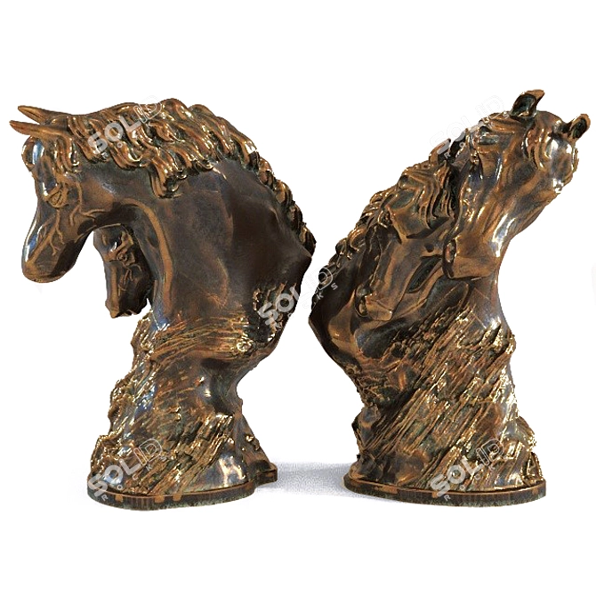 Majestic Stallion Statuette 3D model image 2