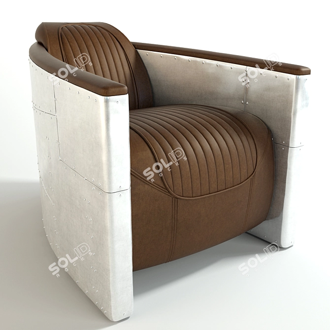 Sleek Aviator Tomcat Armchair 3D model image 1