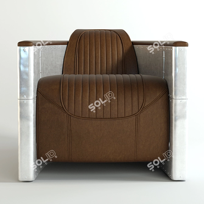 Sleek Aviator Tomcat Armchair 3D model image 2