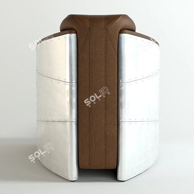 Sleek Aviator Tomcat Armchair 3D model image 3
