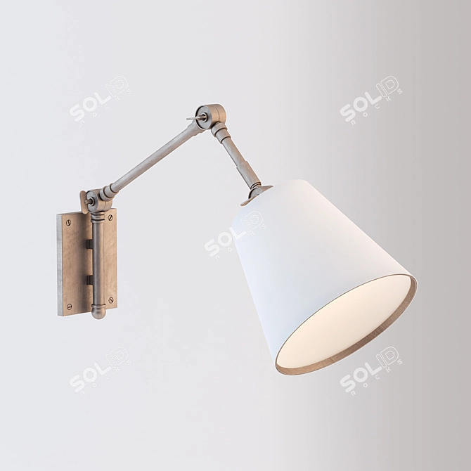 Graves Pivoting Sconce: Elegant, Versatile Lighting 3D model image 1