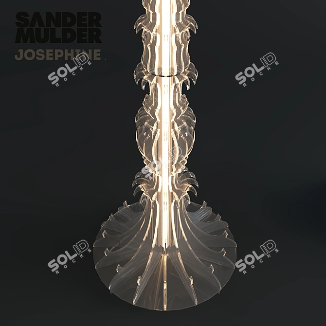 Elegant Acrylic Lamp - Josephine 3D model image 2