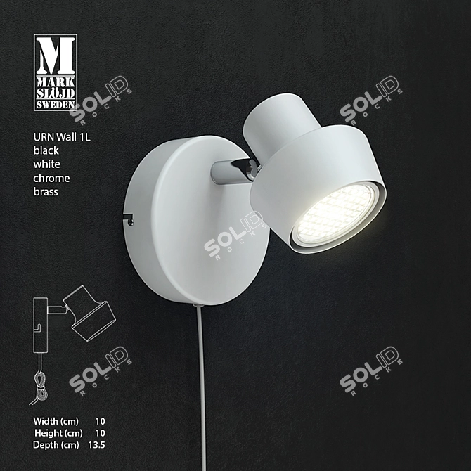 Elegant Markslojd Urn Décor 3D model image 1