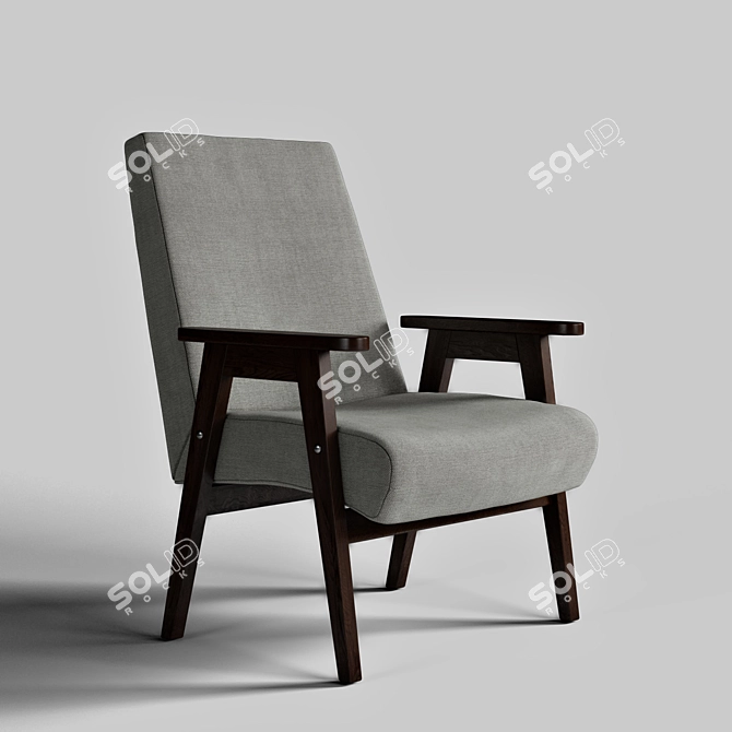 Title: Retro Soviet Armchair 3D model image 1