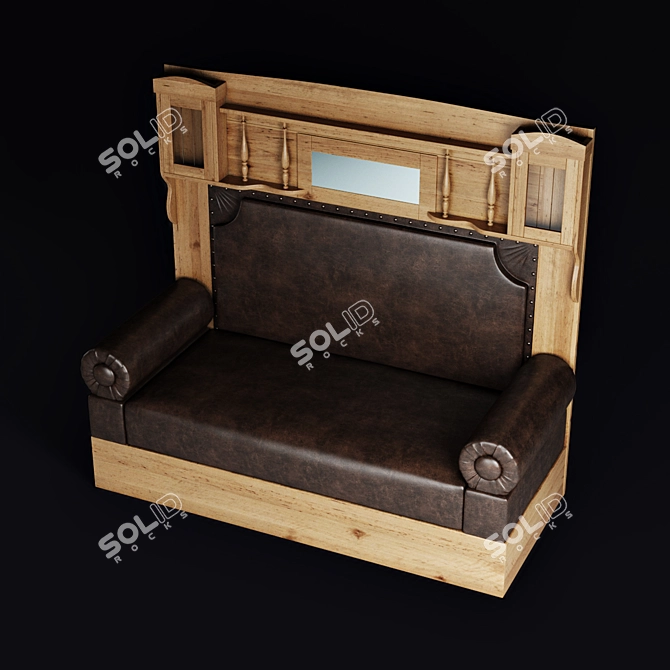 Title: Retro Soviet Sofa 3D model image 2