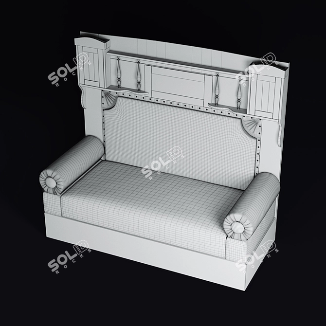 Title: Retro Soviet Sofa 3D model image 3