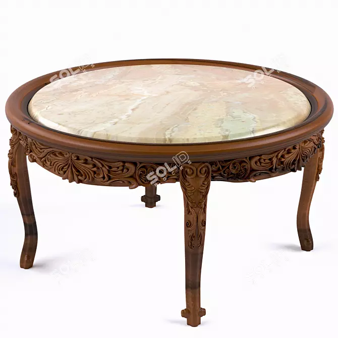 Timeless Round Table: Classic Elegance 3D model image 1