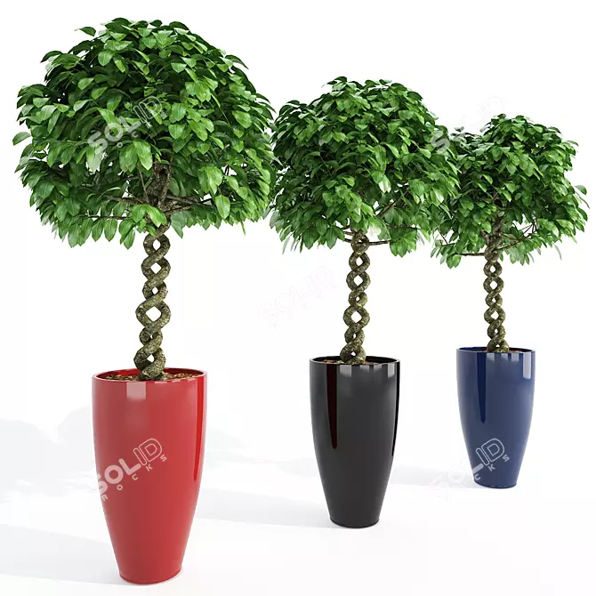 Modern Decorative Plant Pot 3D model image 1
