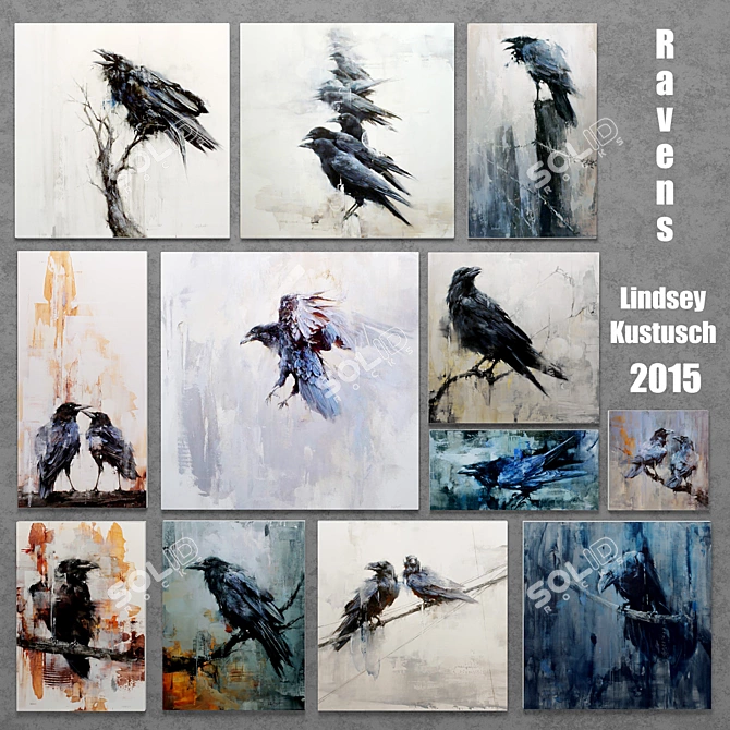 Ravens in Art: Lindsey Kustusch 3D model image 1