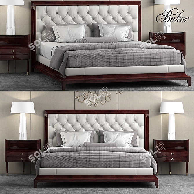 MODERNE Platform Bed 3D model image 1