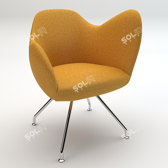 Modern Bla Station Wilmer Armchair Set 3D model image 3