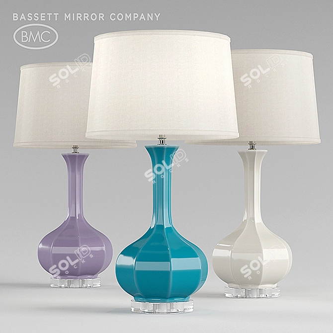 Old World Ceramic Table Lamp 3D model image 1