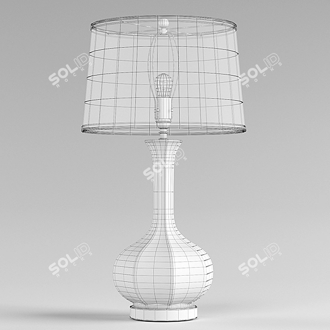 Old World Ceramic Table Lamp 3D model image 2