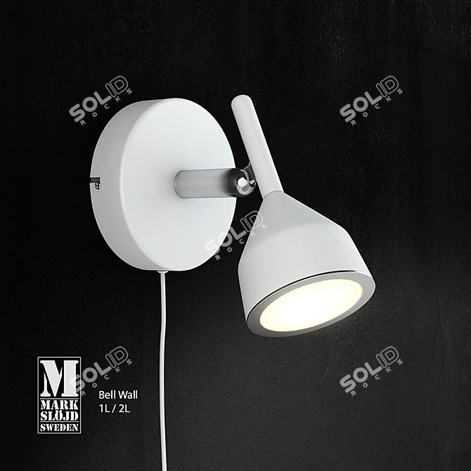 Sleek Bell Wall Light 3D model image 1