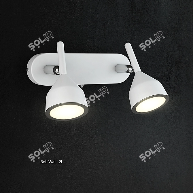 Sleek Bell Wall Light 3D model image 2