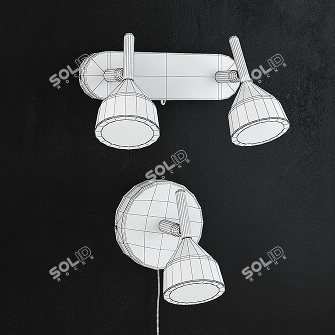 Sleek Bell Wall Light 3D model image 3