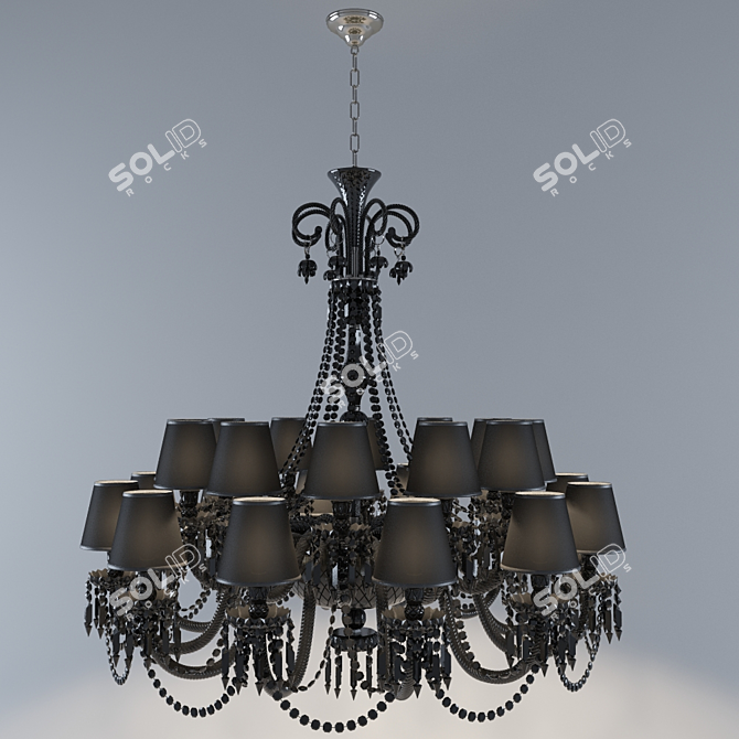 Elegant Fendi CASA Chandelier 3D model image 2