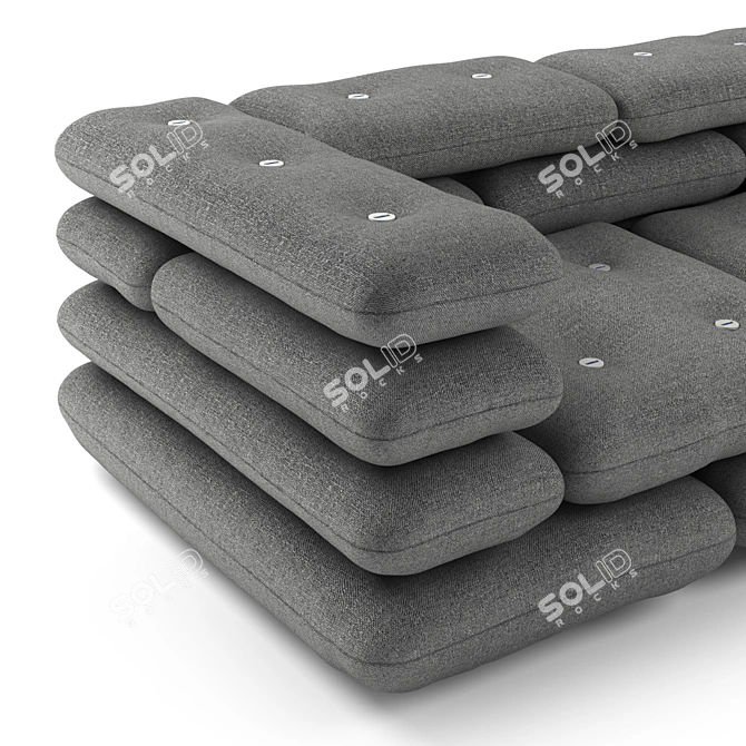 Modern Brick Sofa: Versatile Style 3D model image 3