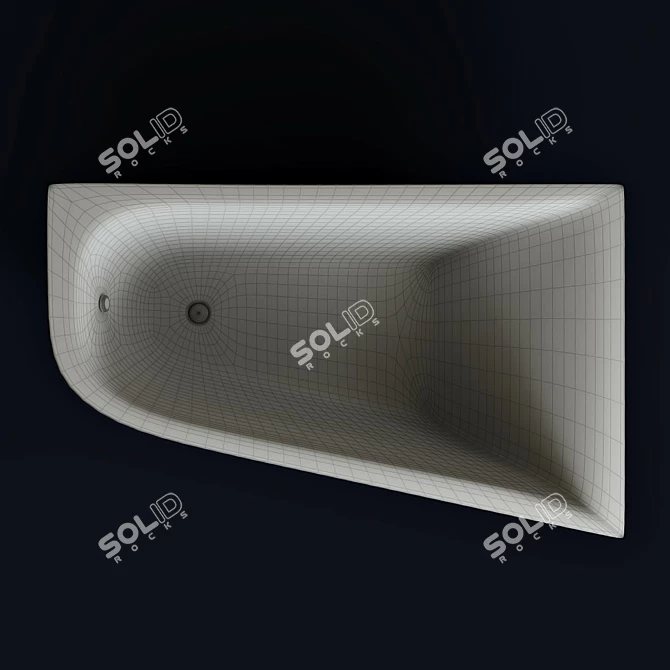 AM.PM Corner Bathtub - 560mm 3D model image 3