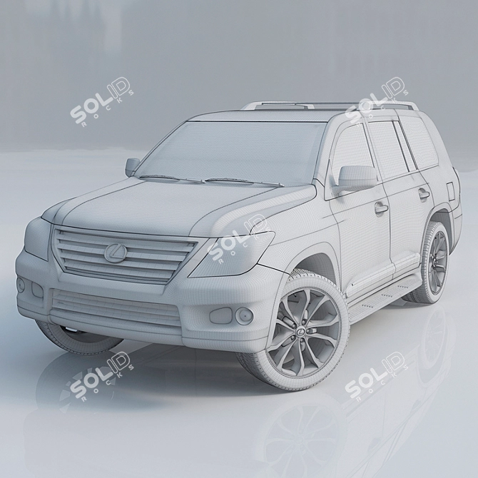 Luxurious Powerhouse: Lexus LX 570 3D model image 2