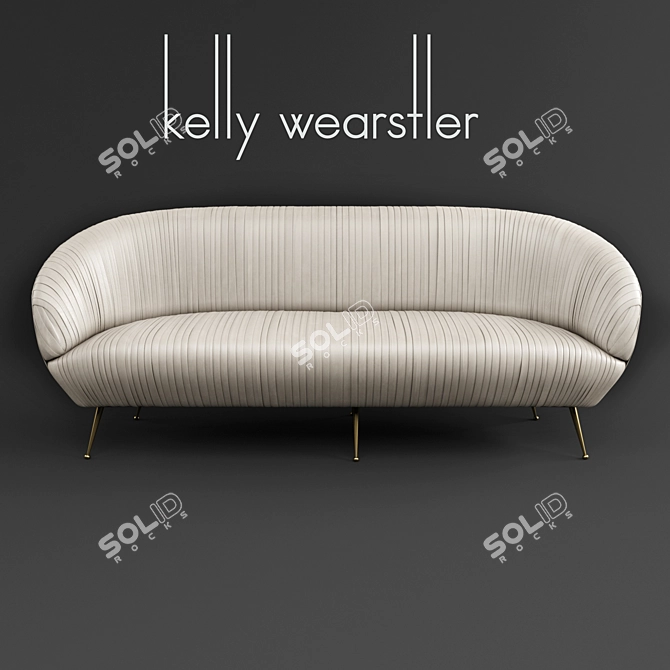 Luxurious Kelly Wearstler Souffle Settee 3D model image 1