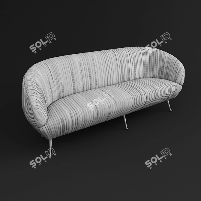 Luxurious Kelly Wearstler Souffle Settee 3D model image 3