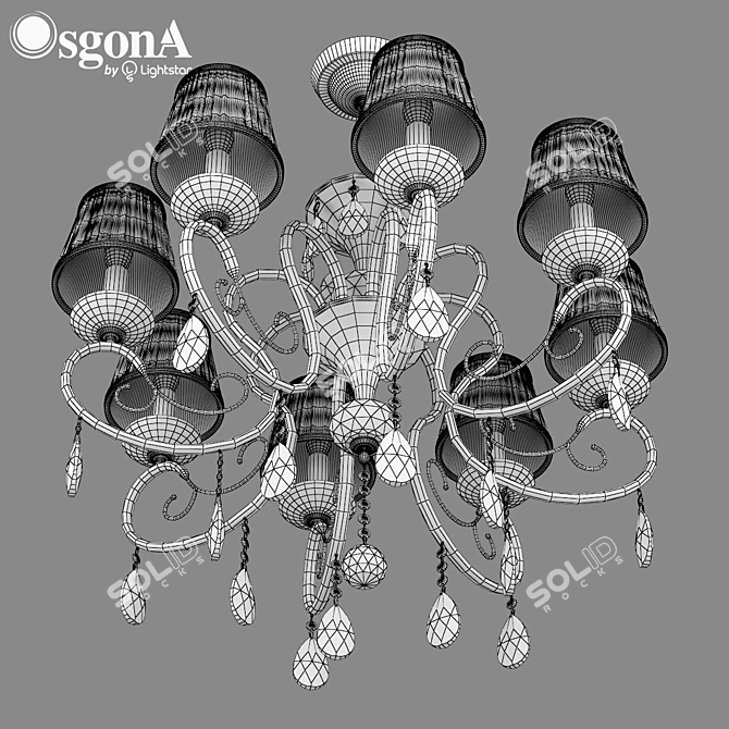 Luxury Pendant Chandelier: Ricerco Osgona 3D model image 3