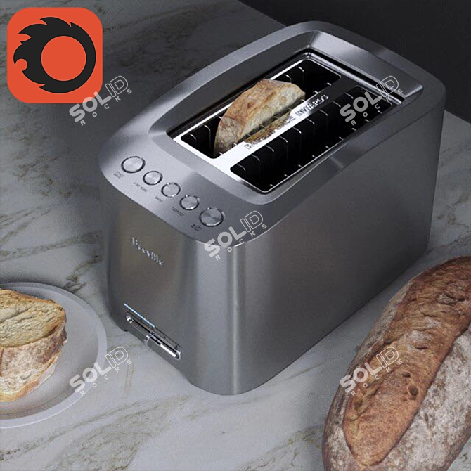 Breville Toaster: Perfectly Toasted Bread 3D model image 2