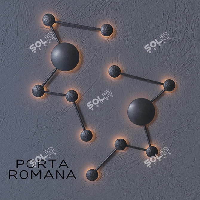 Porta Romana Galactic: Gold & Silver 3D model image 1