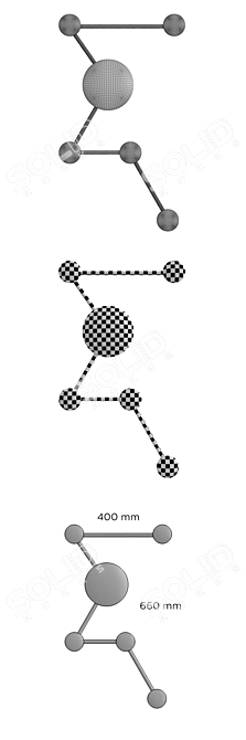 Porta Romana Galactic: Gold & Silver 3D model image 3