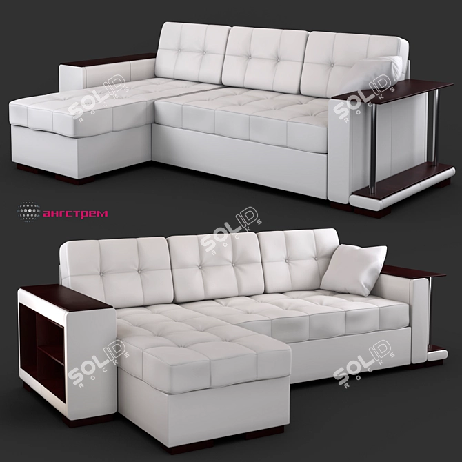 Title: Missouri Angstrem 3-Seater Modern Sofa 3D model image 1