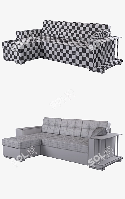 Title: Missouri Angstrem 3-Seater Modern Sofa 3D model image 2