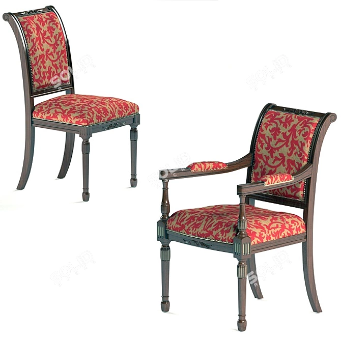 Vintage-inspired seating for a timeless touch 3D model image 1