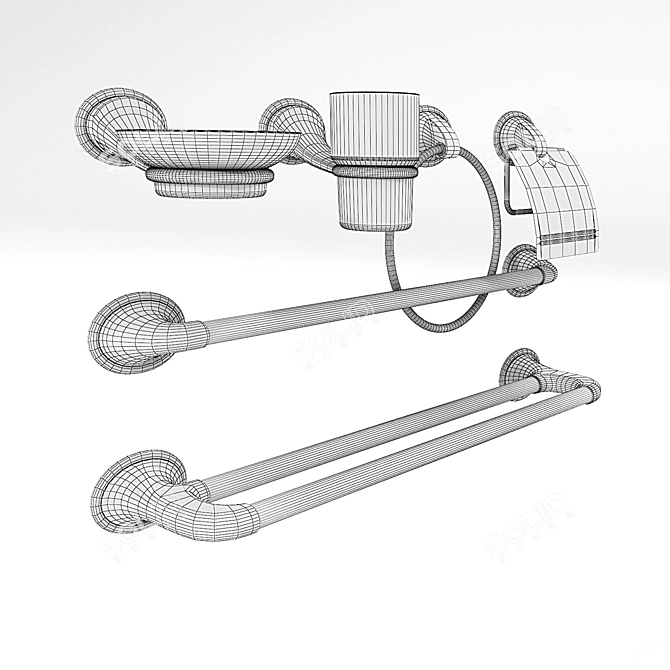 Revival Bathroom Accessories by Daniel Rubinetterie 3D model image 2