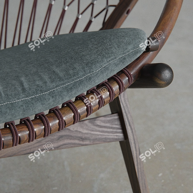 Modern Wegner Circle Chair (W112cm x D94cm x H97cm) 3D model image 1