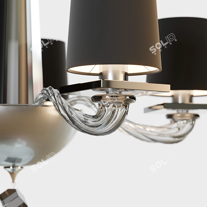 Elegant Stellare Piccolo Wall Mirror 3D model image 2