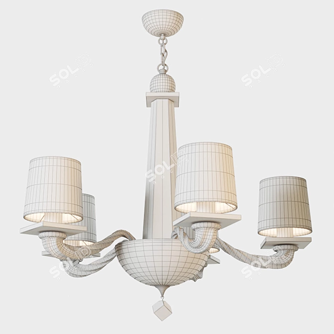 Elegant Stellare Piccolo Wall Mirror 3D model image 3