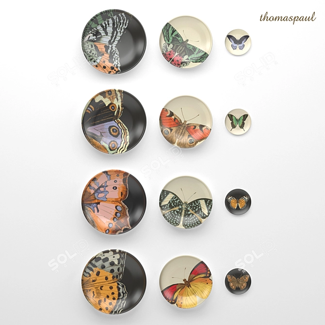 Metamorphosis Dinnerware Set: Plates, Coasters 3D model image 1