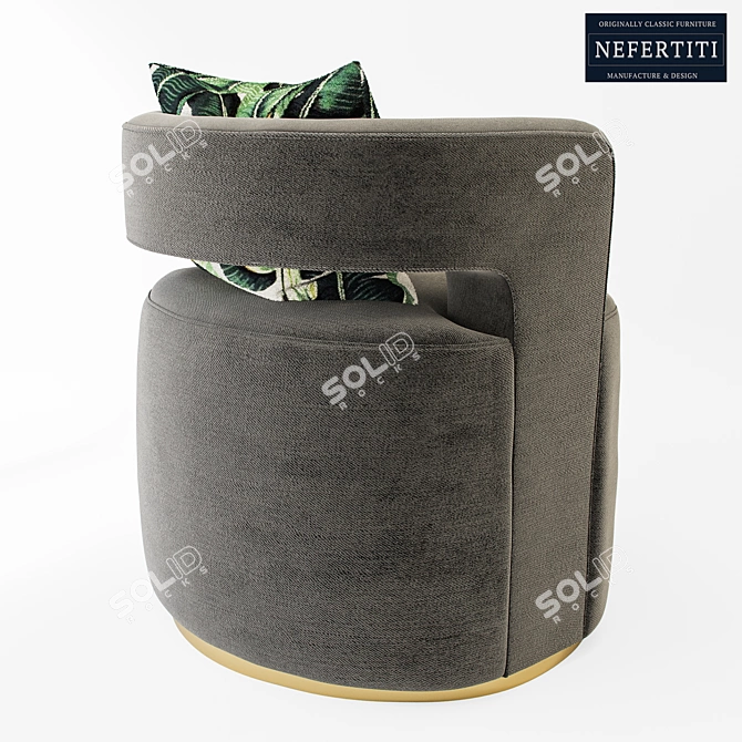 Luxury Daffodil Armchair: Handcrafted Elegance 3D model image 2