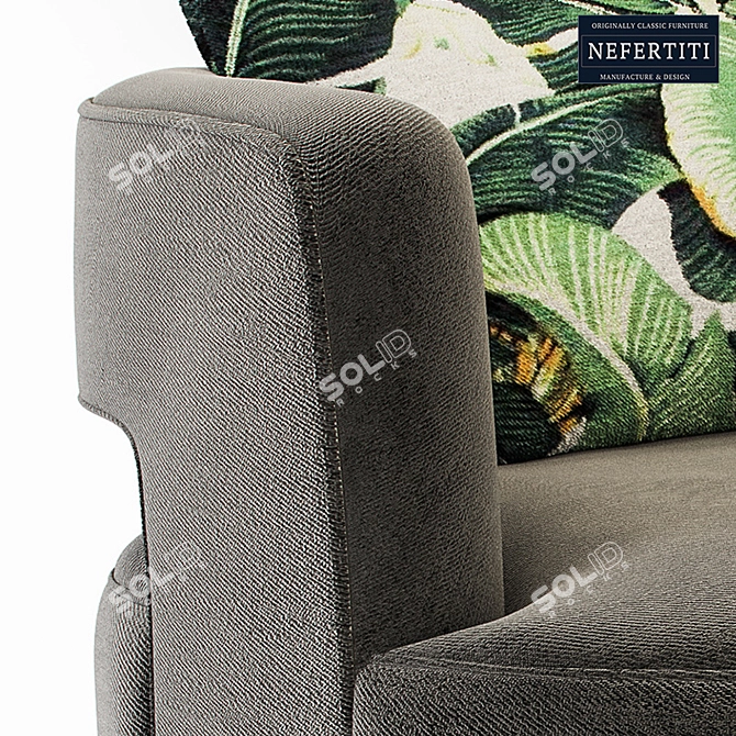 Luxury Daffodil Armchair: Handcrafted Elegance 3D model image 3