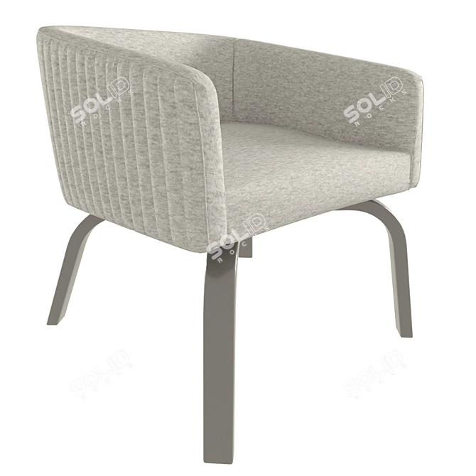 Lolyta Armchair: Stylish, Compact, Comfortable 3D model image 1