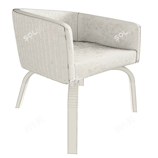 Lolyta Armchair: Stylish, Compact, Comfortable 3D model image 2