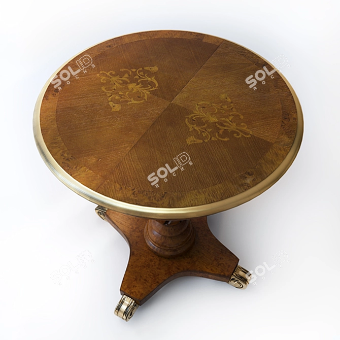 Elegant Coffee Table with Storage 3D model image 2