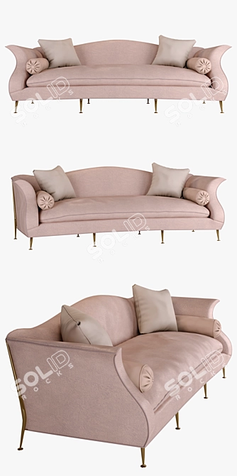 Elegant Le Colbert Sofa 3D model image 2