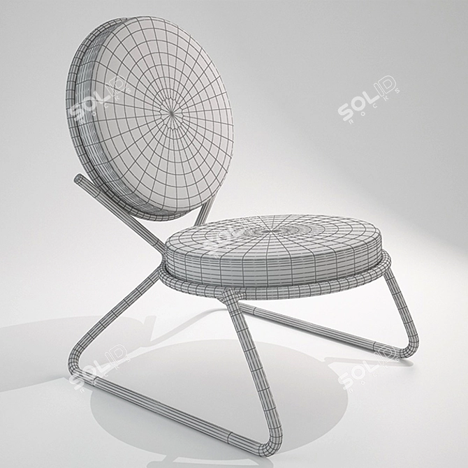 Sleek Circle Chair by Moroso 3D model image 3