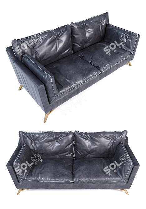 Contemporary Elegance: Dialma Brown Sofa 3D model image 2