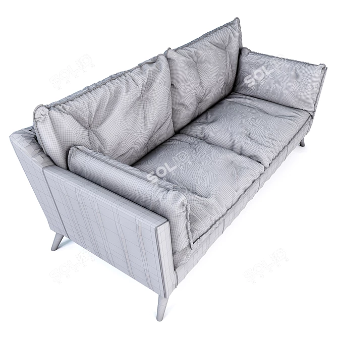 Contemporary Elegance: Dialma Brown Sofa 3D model image 3